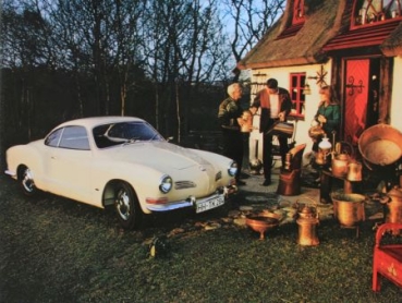 Volkswagen Karmann-Ghia Modelprogram 1969 "Warum fuer den Karmann mehr bezahlen?" Carbrochure (9141)